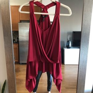BCBGMAXAZRIA RUBY RED SUMMER SHIRT